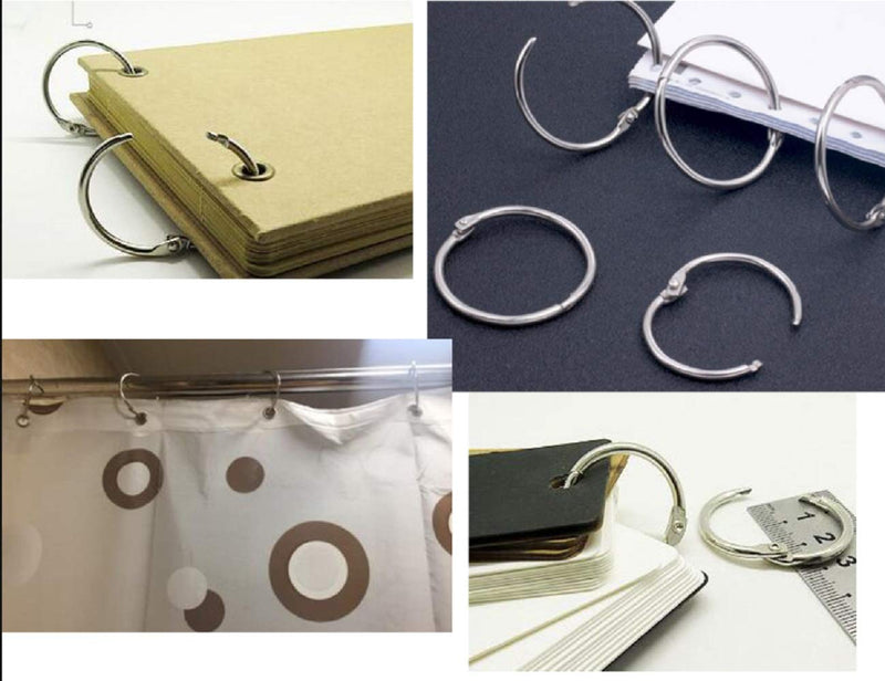  [AUSTRALIA] - 3Inch (12 Pack) Loose Leaf Binder Rings, Nickel Plated Steel Binder Rings, Keychain Key Rings, Metal Book Rings, Silver, for School, Home, or Office
