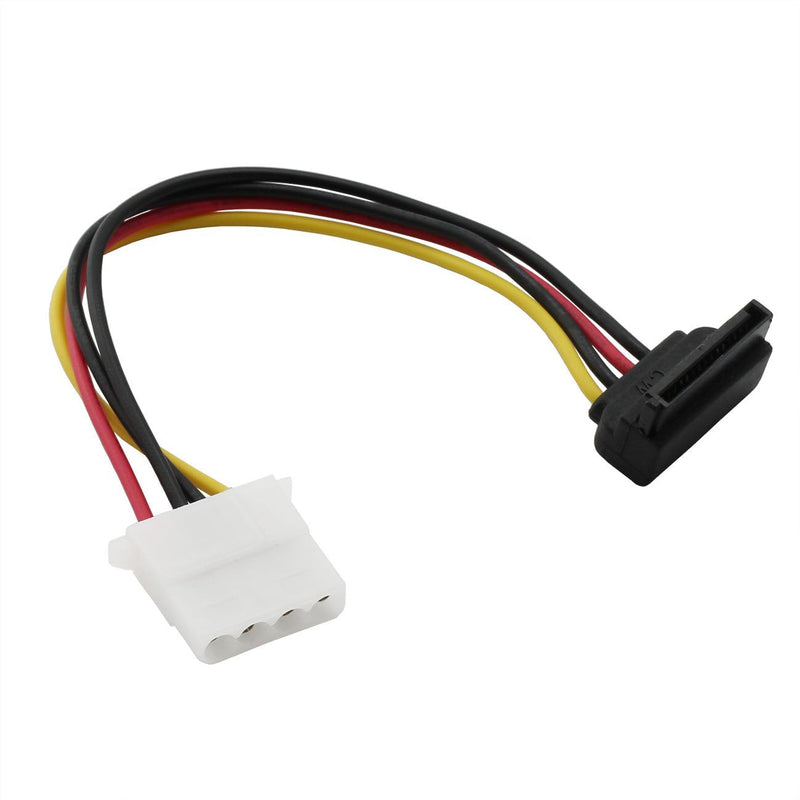  [AUSTRALIA] - ZRM&E 2PCS SATA 15-Pin Power Adapter Line IDE 4P Female to SATA 15 Pin Female Power Extension Cable IDE to SATA Connector Right Angle