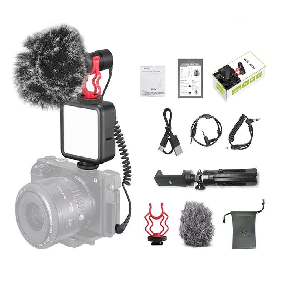  [AUSTRALIA] - Universal Video Microphone with Shock Mount, Dead cat Windscreen, for iPhone, Android Smartphones, Camera Microphone, Shotgun Mic，Broadcasting, Recording, Gaming,YouTube，tiktok