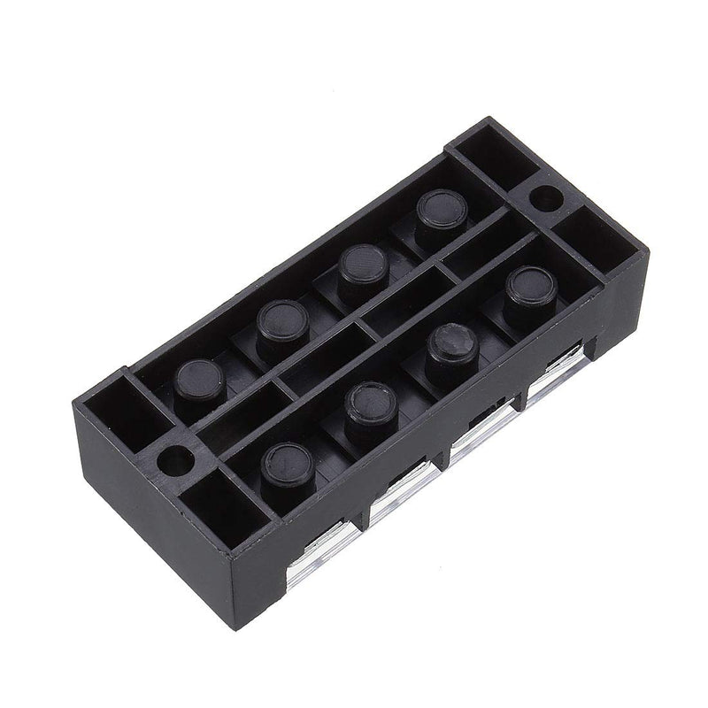  [AUSTRALIA] - uxcell Dual Rows 4 Positions 600V 45A Cable Barrier Block Terminal Strip TB-4504L