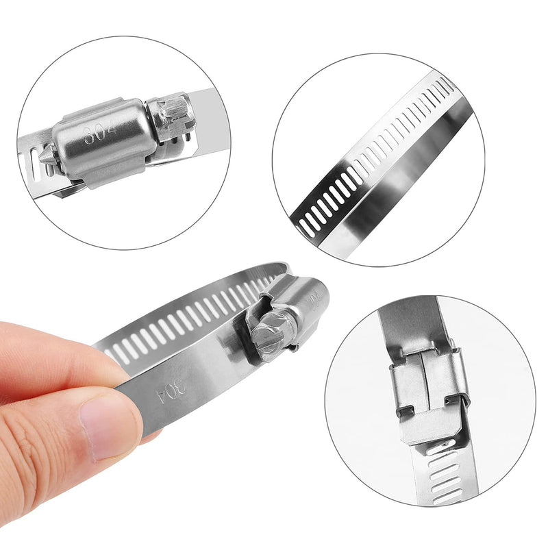  [AUSTRALIA] - LOKMAN 5 Pack 12 Inch Stainless Steel Hose Clamps Large Worm Gear Duct Clamps Adjustable from 11.5 inch-12 inch / 290mm - 310mm Fuel Line Hose Pipe Clamp for Dryer Vent Hose