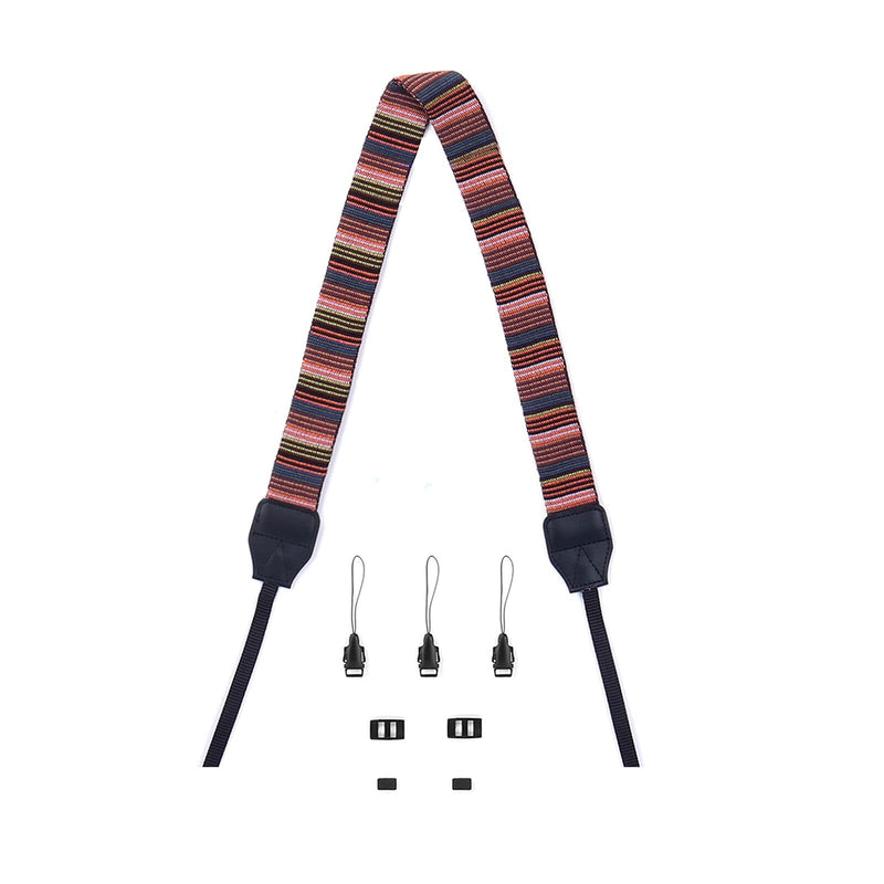  [AUSTRALIA] - Braided soft camera strap for all SLR cameras Neck and shoulder camera straps for digital cameras (Stripe)
