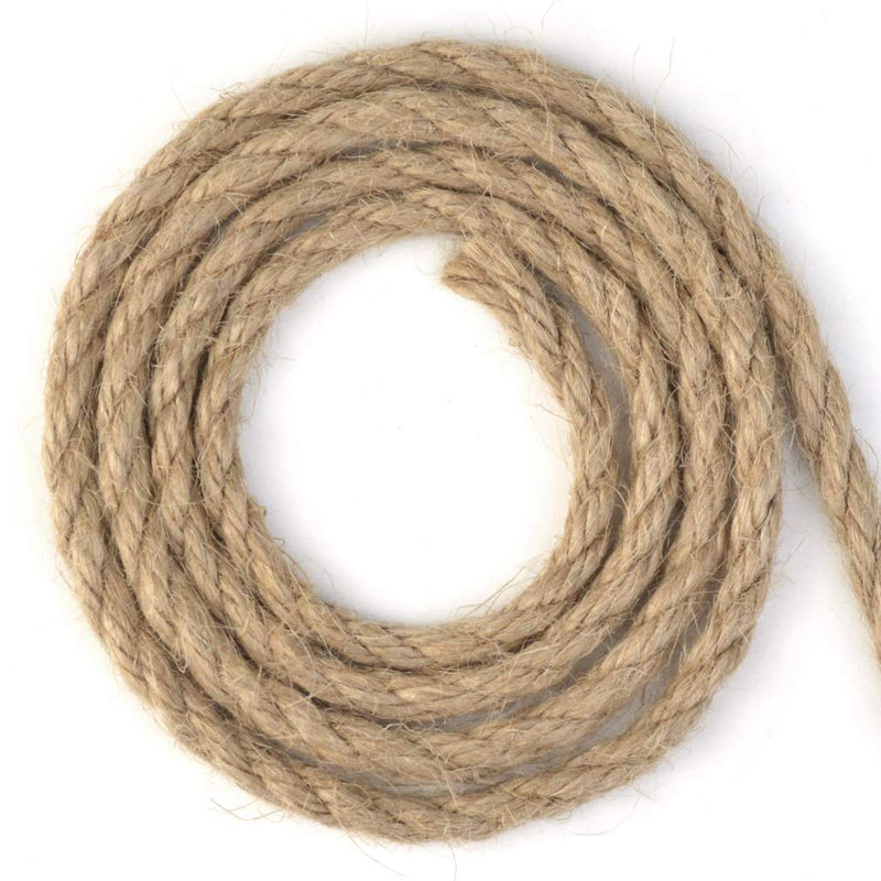  [AUSTRALIA] - Topbuti 5mm Natural Jute Twine 100 Feet Braided Jute Rope, Crafting Twine String Thick Twine for DIY Artwork, Christmas Twine, Gift Wrapping, Gardening Applications