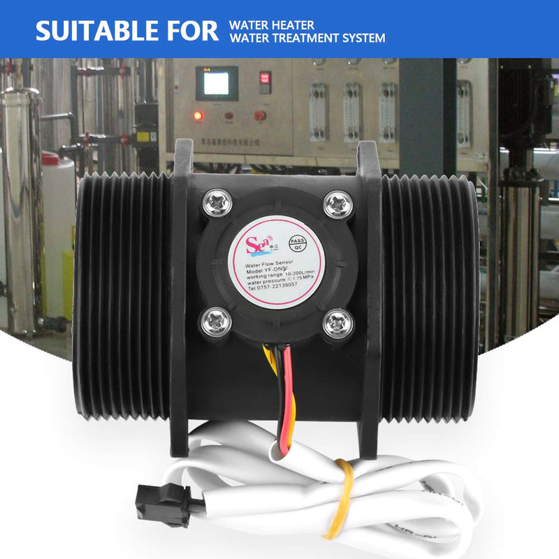  [AUSTRALIA] - DN50 G2" Turbine Flow Meter Water Flow Hall Sensor Switch Meter Sensor for Water Control for Water Heater Flow Meter Counter 10-200L/min