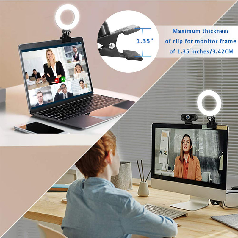 [AUSTRALIA] - Cyezcor Video Conference Lighting Kit, Light for Monitor Clip On,for Remote Working, Distance Learning,Zoom Call Lighting, Self Broadcasting and Live Streaming, Computer Laptop Video Conferencing