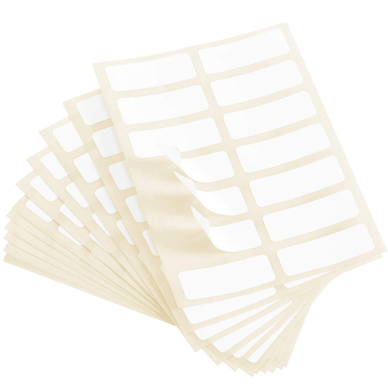 Willbond File Folder Labels Name Label Adhesive Filing Envelopes Tags Bottle Cup White Rectangle Label Price Stickers, 0.5 x 1.5 Inch, Pack of 336 (24) 24 - LeoForward Australia