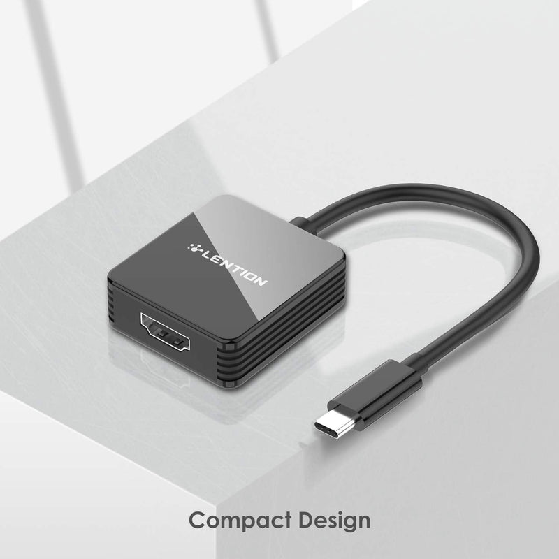  [AUSTRALIA] - LENTION USB C to HDMI Adapter, 4K/30Hz Digital AV Converter Compatible 2020-2016 MacBook Pro 13/15/16, New iPad Pro/Mac Air/Surface, Chromebook, Samsung S20/S10/S9/S8/Plus/Note, More (CB-CU207, Black)