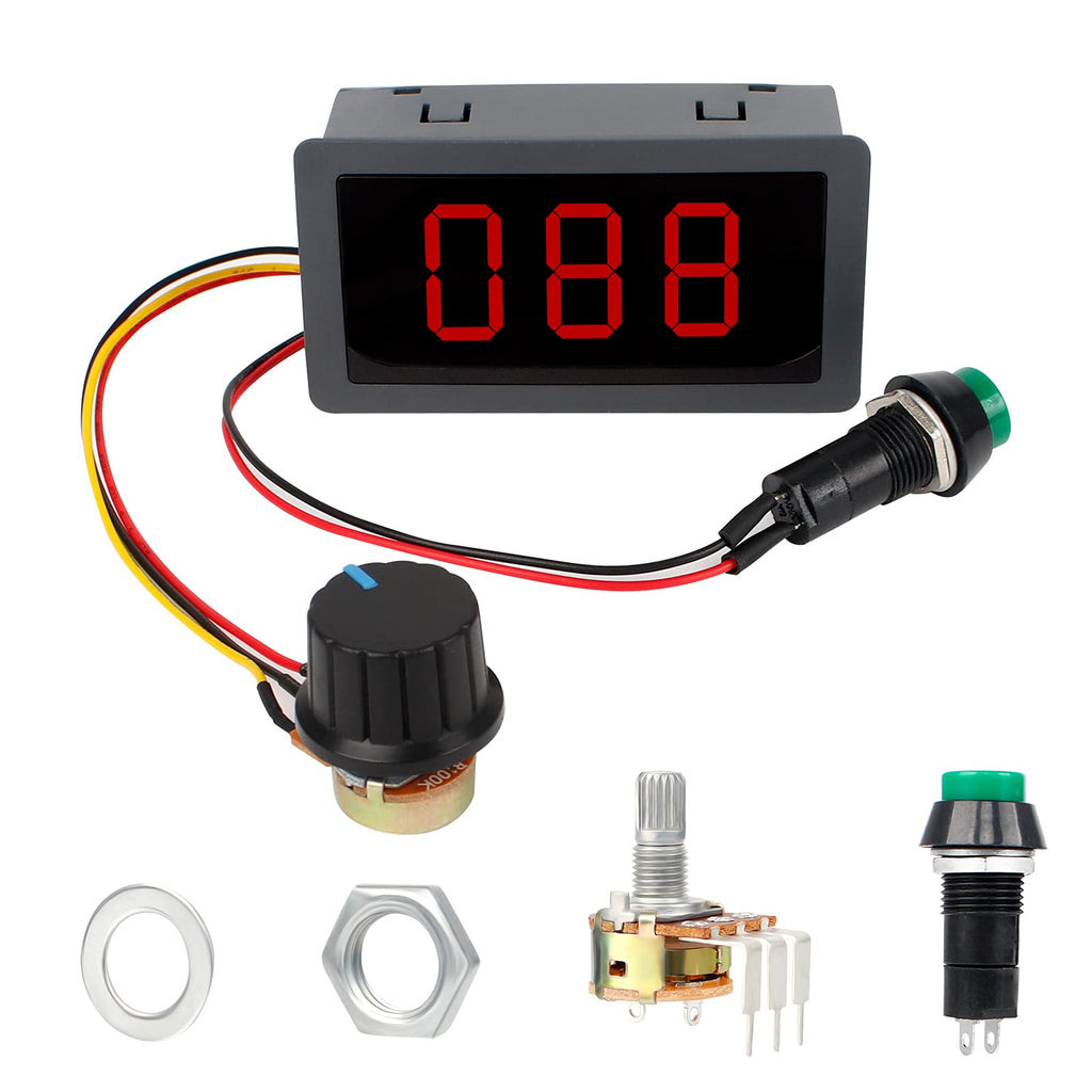  [AUSTRALIA] - DC Motor Speed Controller PWM Speed Controller DC 6-60V 12V 24V 36V 48V 30A Adjustable Stepless Speed Controller with Start Stop Switch