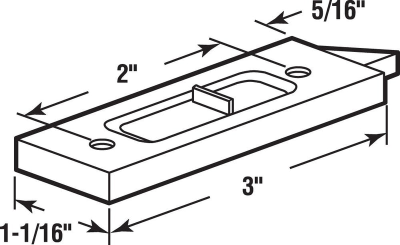  [AUSTRALIA] - Prime-Line F 2598 Tilt Latch Pair, White Plastic Construction, Spring Loaded, 2 in. Hole Center Spacing