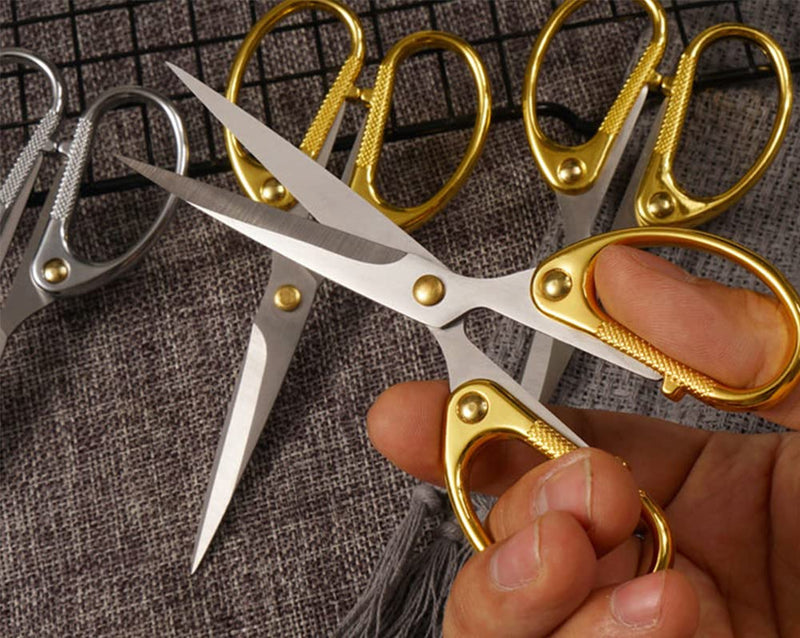  [AUSTRALIA] - Set of 3 Office Small scissors, Stainless Steel Zinc Alloy Paper-cutting Scissors, Children's Hand-made Scissors, Stationery Scissors Kids Scissors Supplies