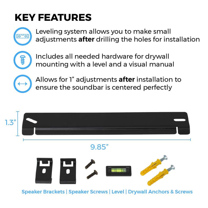  [AUSTRALIA] - Solo 5 Mounting Kit Compatible with Bose Solo 5 Soundbar, Allows for Post-Mounting Leveling and Centering Adjustments | by HumanCentric