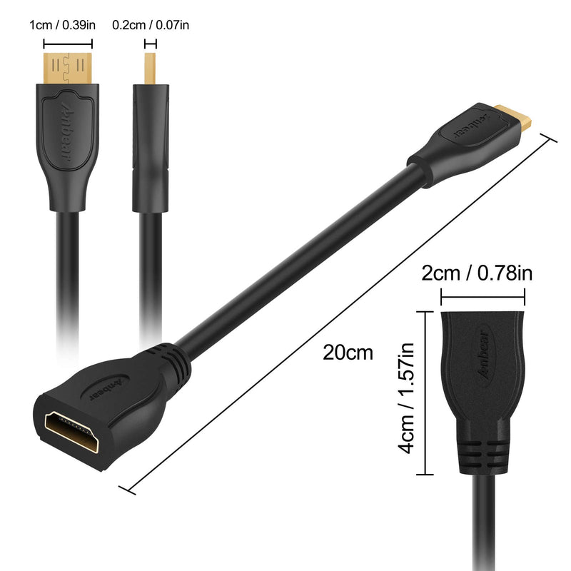 Mini HDMI to HDMI Adapter,Anbear Mini HDMI to HDMI Cable 4K×2K for DSLR Camera,Laptop, Camcorder, Tablet and Graphics Video Card - LeoForward Australia