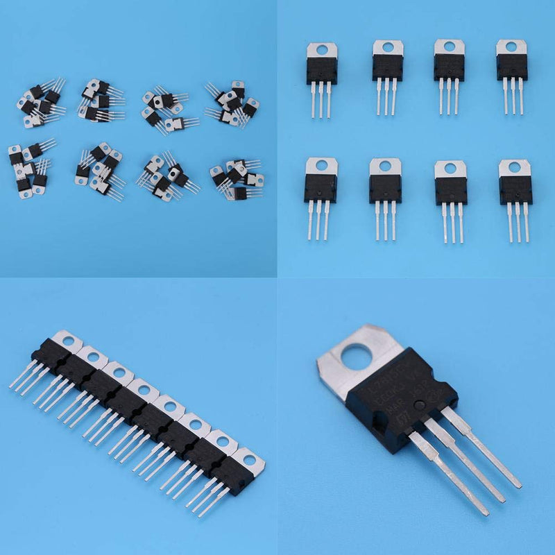 Liineparalle 40pcs 7805 7809 7812 7815 7905 7912 7915 LM317 to-220 Transistor Assortment Kit Set Containing 8 Types - LeoForward Australia