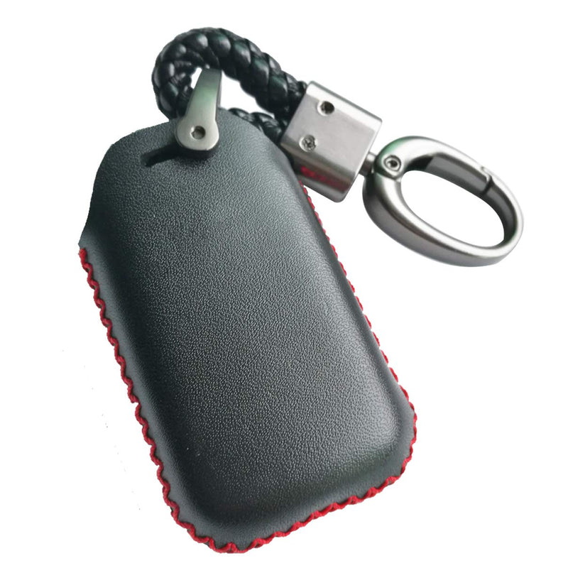  [AUSTRALIA] - Black Leather Cover Key Fob Case Protector Jacket Remote Holder For 2015 2016 2017 2018 2019 Honda Accord Civic CR-V CRV Pilot EX EX-L Touring Premium