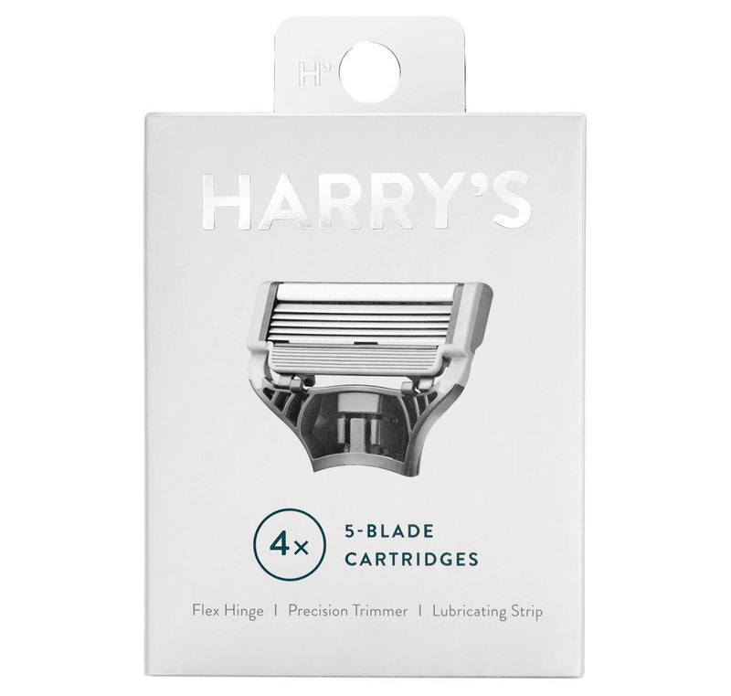 Harry's Razor Blades (1 Pack of 4) in Durable Hinged Water Friendly Travel Case 4 Count (Pack of 1) - LeoForward Australia