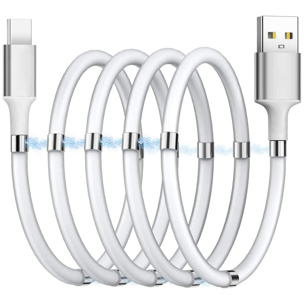  [AUSTRALIA] - Magnetic Charging Cable,(3FT) Super Organized Charging Magnetic Absorption Nano Data Cable for Galaxy S21/S20 Ultra S10 S10E S9 Note 20 10 9 8 Pixel, LG V30 G6, Nintendo Switch, OnePlus 5 etc (3 ft) 3 ft