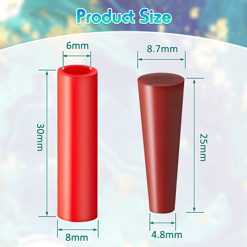  [AUSTRALIA] - Nonstick Silicone Sleeves and Silicone Pen Plugs Silicone Pen Caps Glitter Pen Project Tool Epoxy Resin Pen Accessory (30 Sets) 30