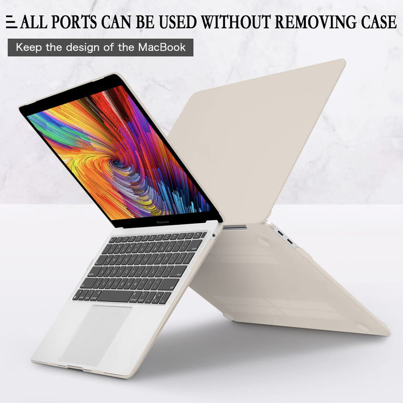  [AUSTRALIA] - CISSOOK Beige Case for MacBook Air 13 Inch Case 2021 2020 2019 2018 Release Model A2337 M1 A2179 A1932, Plastic Hard Shell Case with Keyboard Cover for 2020 Mac Air 13" with Touch ID, Beige Stone Air13inch-Beige Stone