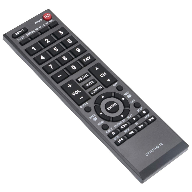 New CT-RC1US-16 Replace Remote Control fit for Toshiba LED TV HDTV 43L420U 49L310U 49L420U 50L420U 28L110U 32L110U 32L220U 40L310U 43L310U 55L310U 65L350L 65L350U - LeoForward Australia