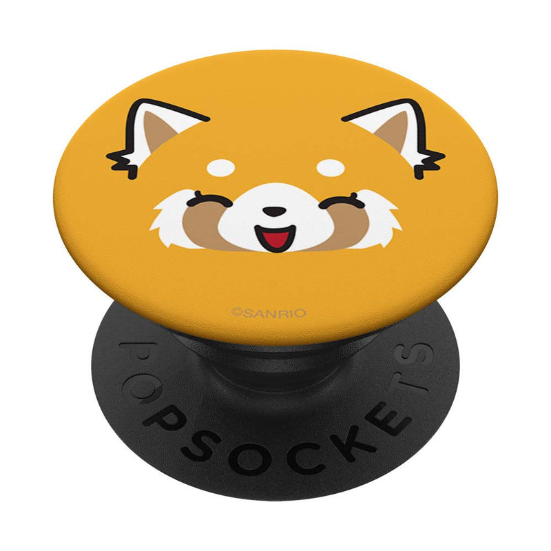  [AUSTRALIA] - Aggretsuko Happy Face PopSockets Stand for Smartphones and Tablets PopSockets PopGrip: Swappable Grip for Phones & Tablets Black