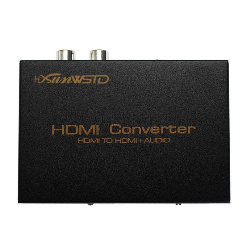  [AUSTRALIA] - 1080P HDMI Audio Extractor HDMI to HDMI + Optical TOSLINK SPDIF + Analog RCA L/R +3.5mm Audio Jack Stereo Audio Video Splitter Converter with Power ON/Off Switch Support Full HD1080p 3D