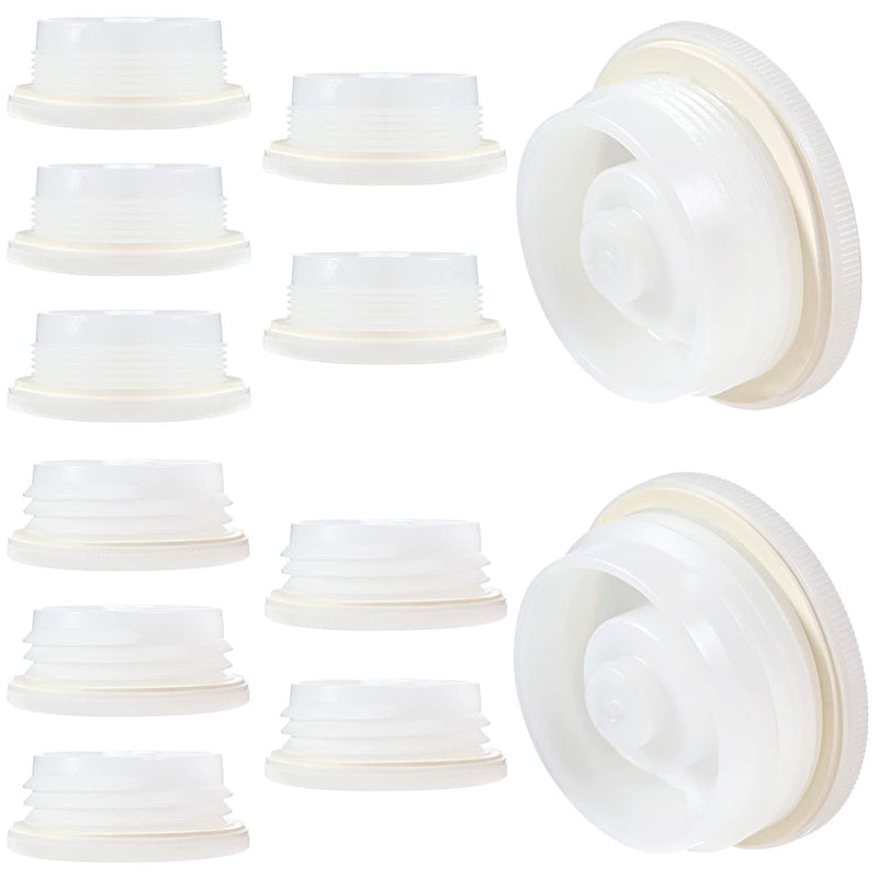  [AUSTRALIA] - 12 Pack Combo of 2" Bung Caps with 3/4" Knock Out includes 6 Fine NPT Thread Caps and 6 Coarse Buttress Thread Caps with Gasket for most 15, 30 and 55-gallon poly drums
