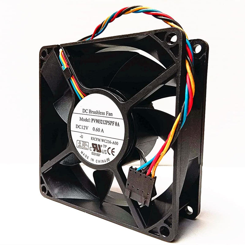  [AUSTRALIA] - PV903212PSPF 0A Fan DC12V 0.60A 83CFM WC236-A00 4-Wire Chassis Cooling Fan