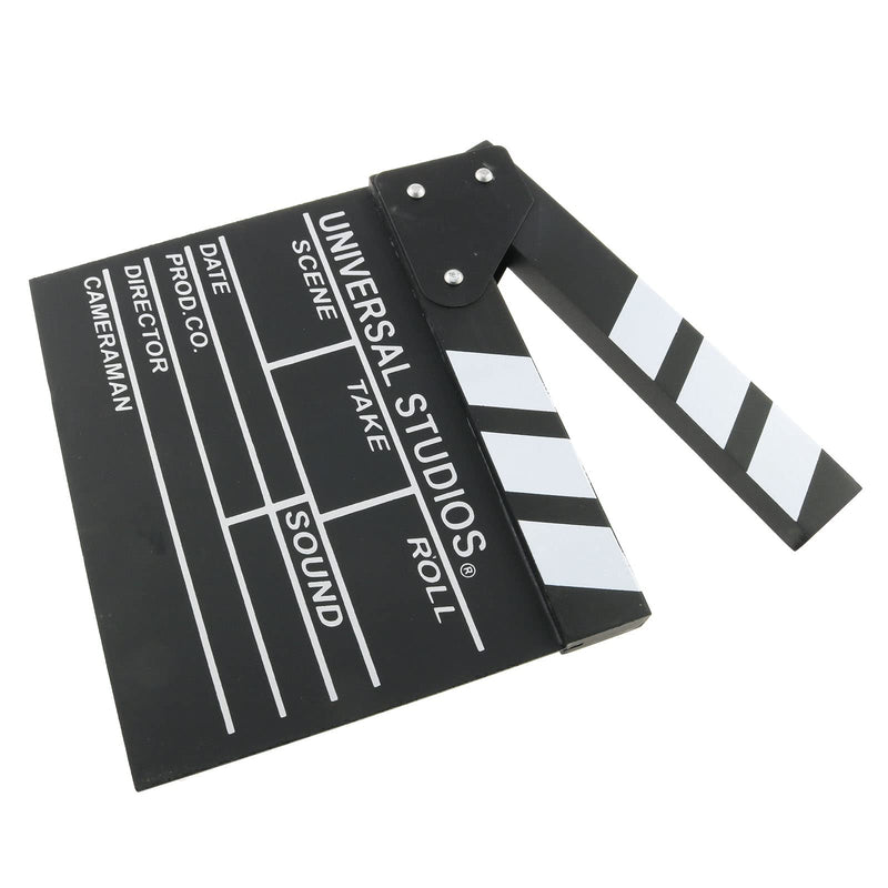 [AUSTRALIA] - E-outstanding Movie Film Clap Shooting Props Black Wooden Board 20x20cm Director Film Movie Cut Wooden Clapboard
