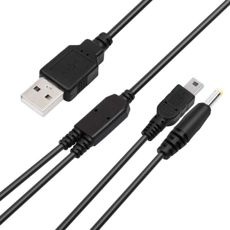  [AUSTRALIA] - FunTurbo PSP Charger Cable, Playstation Portable Charger PSP Power Cord for Charging Sony PSP 1000 2000 3000 USB Data Cable & Charging Cord 2-in-1 (2 Pack)