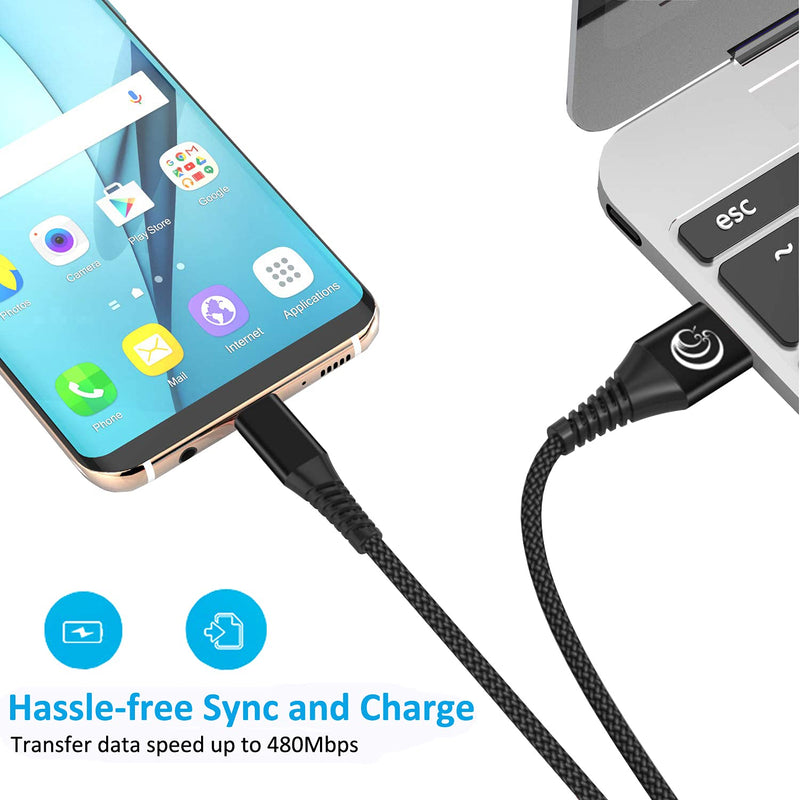  [AUSTRALIA] - USB C Cable 10FT 2Pack Type C Phone Charger Cord for Samsung Galaxy A01 A02s A10e A11 A12 A21 A32 A42 A50 A51 A52 S20 FE Note 20 Ultra S21,Moto G Stylus Power G7 G6 Z4,LG K51 K92 Stylo 5 4 G7 G8 Thinq