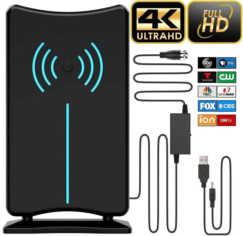  [AUSTRALIA] - Amplified HD Digital TV Antenna, Support 4K 1080p Fire tv Stick and All Older TV's Indoor HDTV Local Channels, Signal Booster - 16.5ft Coaxial Cable