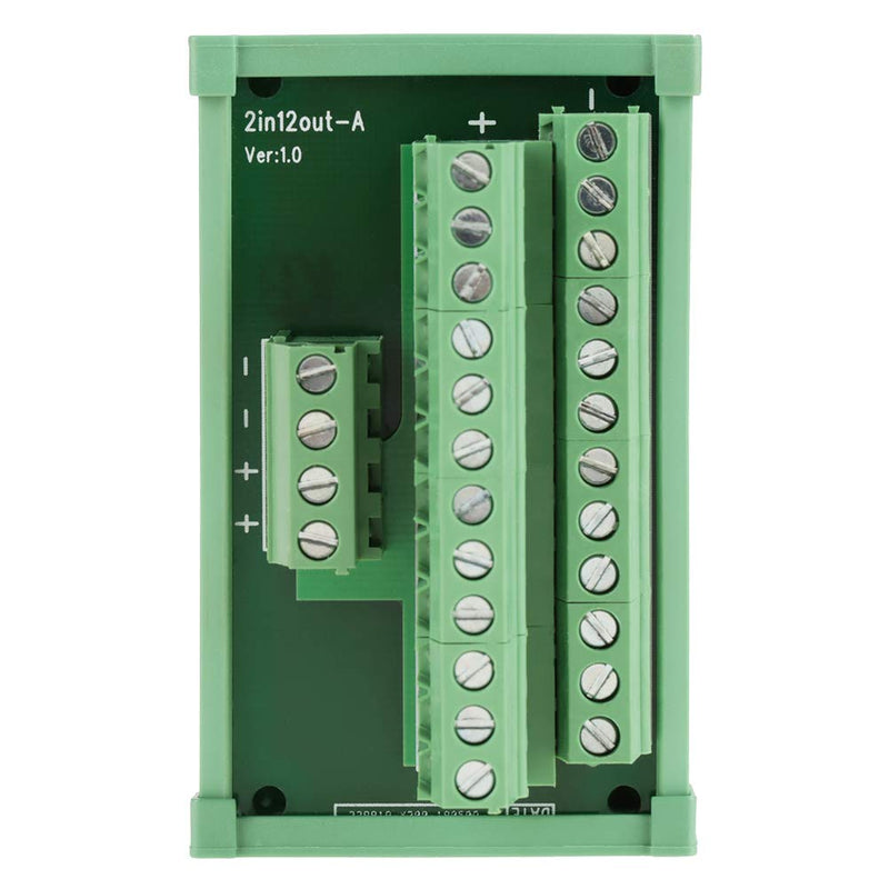  [AUSTRALIA] - 12 Position Power Distribution Board DIN Rail Mount Interface Module Breakout Board Used for 35mm Rails