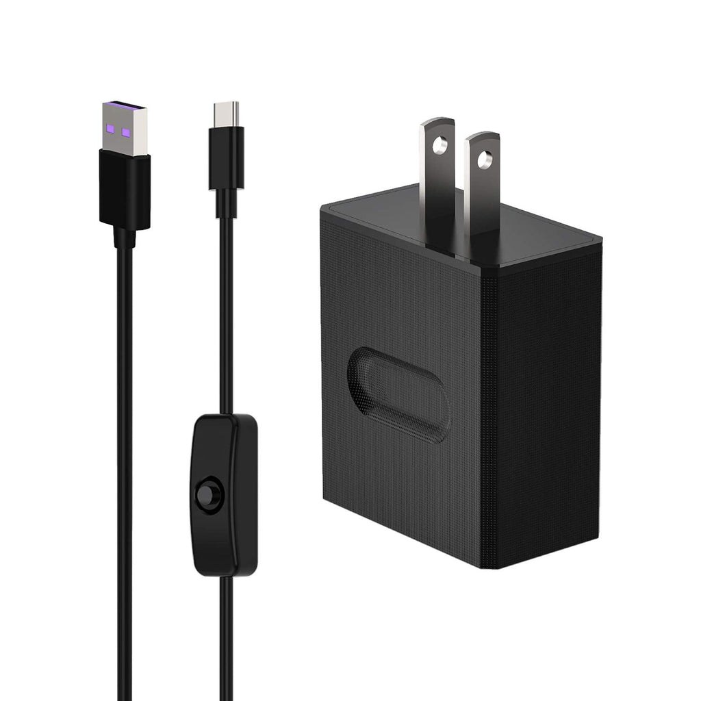  [AUSTRALIA] - UCTRONICS for Raspberry Pi 4 Power Supply with Switch, 5V 3A USB Type C Charger Adapter with 3.3ft ON/Off Switch Cable, Black