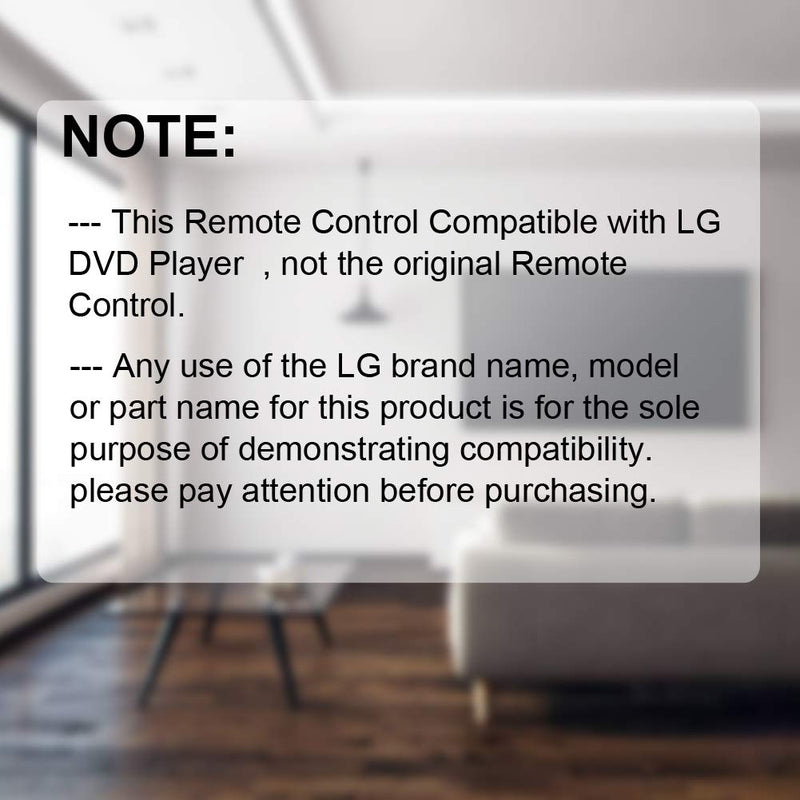 Replacement Remote Control for LG DP132 DP132NU DVD Player Almost for All LG DVD Player Universal Remote for LG COV31736202 DVD Remote - LeoForward Australia