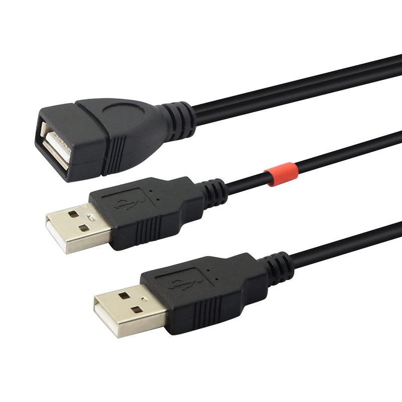 [AUSTRALIA] - PNGKNYOCN 3.2 Feet USB Splitter Cable, USB 2.0A Female to Dual USB A Male Y Hub Adapter Cable YOUCHENG for Computers and Mobile Phones Etc. Only One Port for Data Transmission