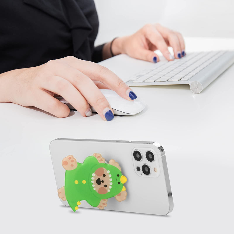  [AUSTRALIA] - Phone Grip Handle Finger Clip Holder Grip Bracket Support Cute 3D Cartoon T-rex Dinosaur Design Anime Animal Smartphone Expandable Adjustable Stand