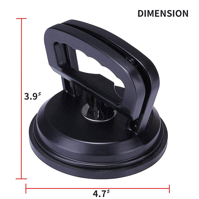  [AUSTRALIA] - WeTest Upgraded Black Aluminum Suction Cup Dent Puller Car Dent Puller, 2 Handle Lifter Dent Remover for Car Dent Repair, Heavy Duty Glass Lifting and Objects Moving