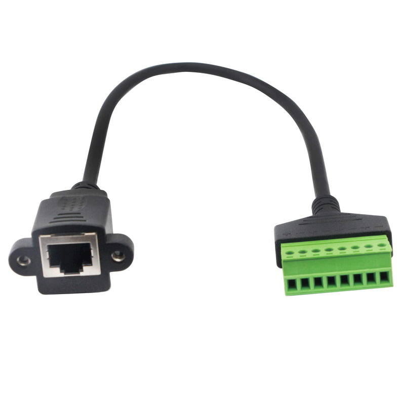  [AUSTRALIA] - RJ45 screw terminal adapter, RJ45 male to terminal block 8-pin adapter RJ45 female to 8 pin