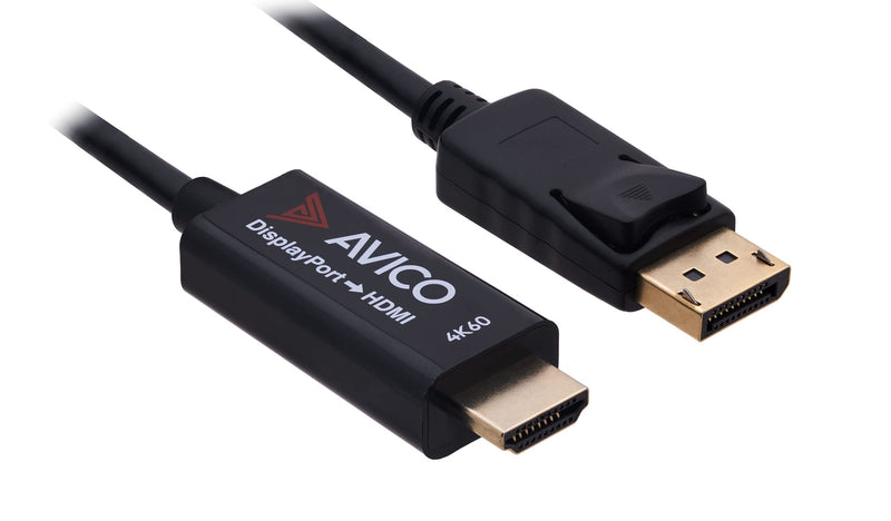  [AUSTRALIA] - DisplayPort 1.2 to HDMI 2.0 Adapter – 4K 60hz HDR – 2K 144hz – 1080P 240hz – for Monitors, TVs, PCs, MacBooks, Projectors Cable 6ft