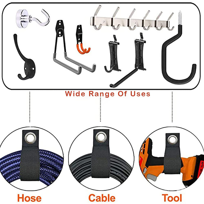  [AUSTRALIA] - 9 Pack Extension Cord Holder Organizer, Heavy Duty Storage Straps Extension Cord Fixator Adjustable, Fit with Garage Pool Hose and Cable Storage.