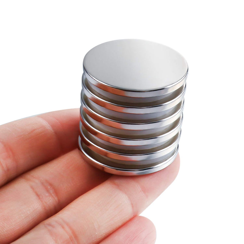 DIYMAG Powerful Neodymium Disc Magnets with Double-Sided Adhesive, Strong Permanent Rare Earth Magnets for Fridge, DIY, Building, Scientific, Craft, and Office Magnets, 1.26 inch Diameter, Pack of 6 - LeoForward Australia