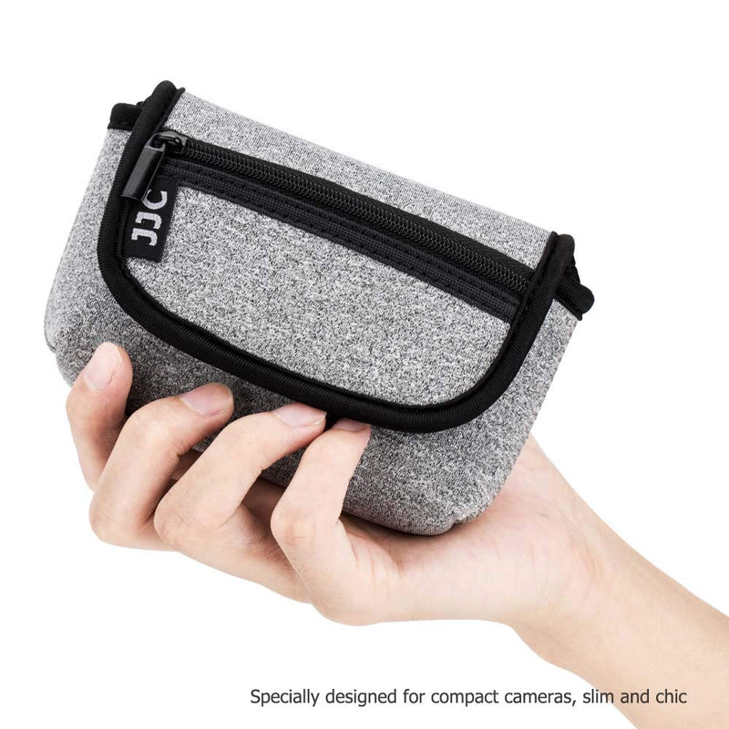  [AUSTRALIA] - JJC Neoprene Compact Digital Camera Case Travel Pouch for Sony ZV-1 RX100M7 RX100M6 RX100M5 RX100M4 RX100M3 RX100M2 RX100 for Nikon Coolpix AW130 AW120 W150 W300 A10 A100 A300 A900 for Ricoh GR III II Grey