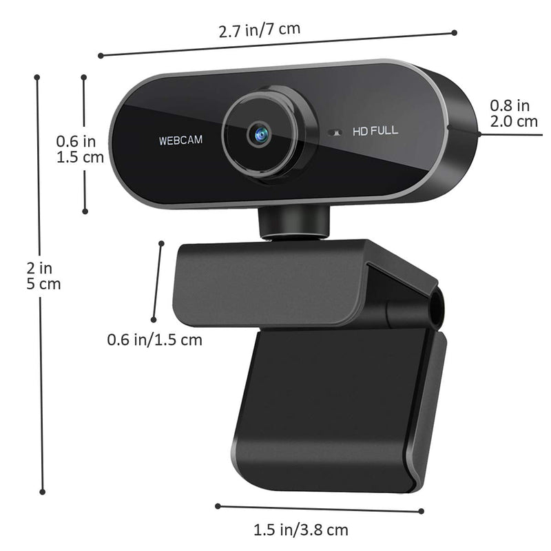  [AUSTRALIA] - 1080P Webcam with Microphone – HD Webcam for Computer, Laptop, PC, Desktop - USB Web Camera for Video Calling Recording Conferencing, Live Streaming, Webinar- Compatible with Windows Android iOS Linux