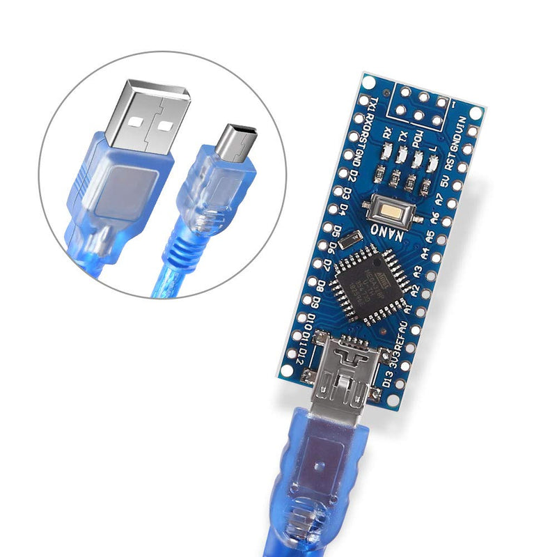  [AUSTRALIA] - AITRIP for Arduino Nano V3.0, Nano Board CH340/ATmega328P with USB Cable, Compatible with Arduino Nano V3.0 (Nano x 3 With1 Cable) Mini USB