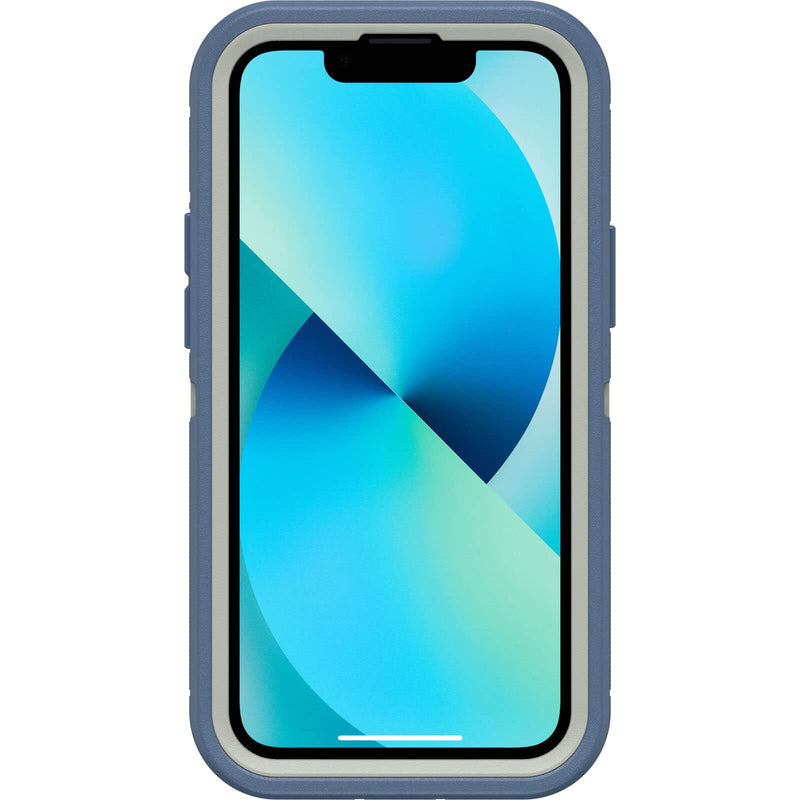  [AUSTRALIA] - OtterBox Defender Series iPhone Case + Bonus Screen Protector, Apple Phonecase, Wireless Charging, Removable Rotating Belt-Clip Holster/Kickstand (Fort Blue, iPhone 13 Mini) Fort Blue