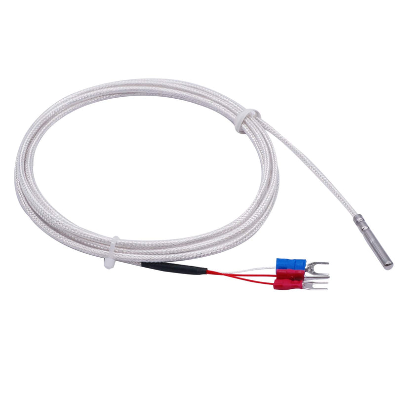 TWTADE PT100 Waterproof Temperature Sensor Three-wire System，Stainless Steel Probe(4×30MM) Range:-50℃-200℃ (6.6Feet) MT-6340-30mm 4mm x 30mm x 2M - LeoForward Australia