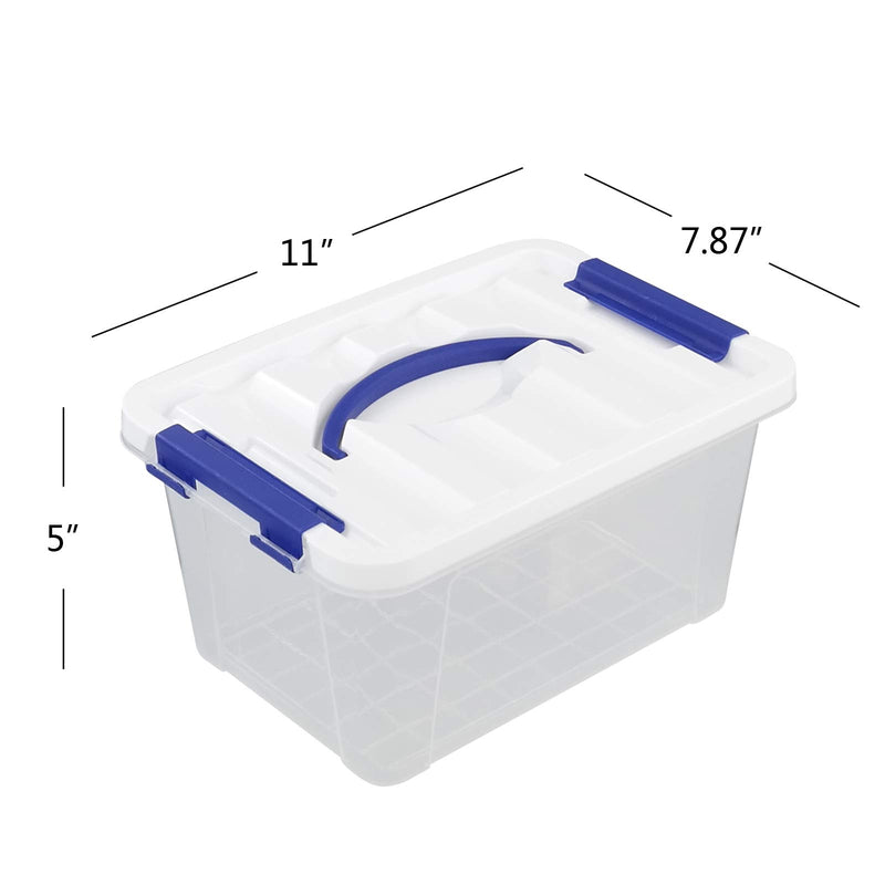  [AUSTRALIA] - Inhouse Clear Plastic Storage Bin with Lid, Latching Tote Bin 6 Quart, 2 Packs