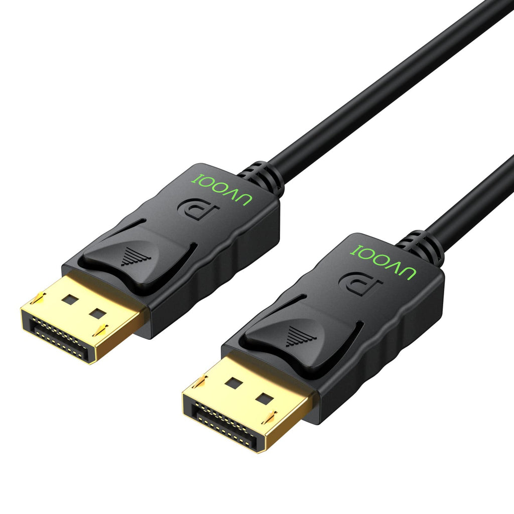 [AUSTRALIA] - 4K DisplayPort to DisplayPort Cable 6FT, UVOOI DisplayPort DP 1.2 Cable Cord [4K@60Hz, 2K@165Hz/144Hz] Compatible with Laptop PC TV Gaming Monitor 6 Feet - 1 Pack multip
