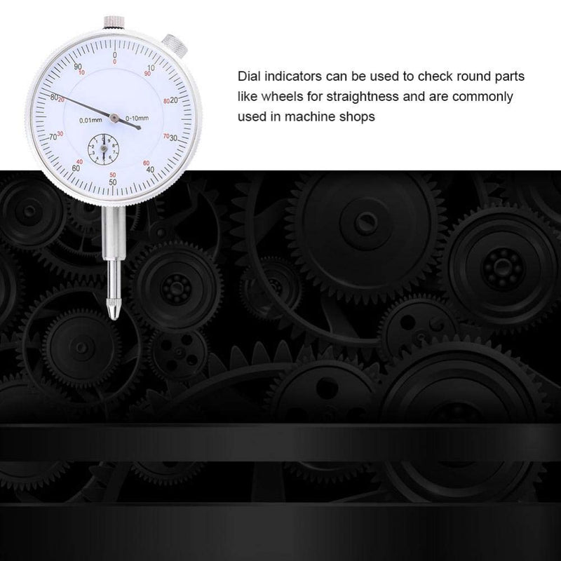  [AUSTRALIA] - 0-10mm Dial Indicator 0.01mm Accuracy Gauge High Precision Instrument Tool.
