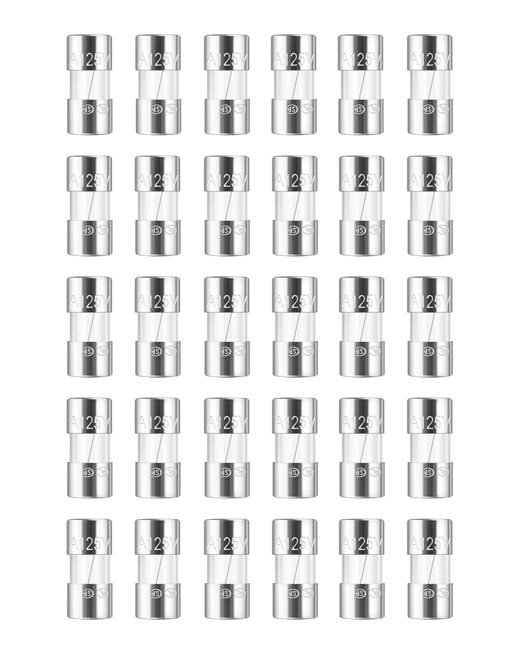  [AUSTRALIA] - 30Pcs 3A 125V Christmas Light Fuse - 0.14 x 0.39 inch Christmas Light Strings Glass Fuse, Mini Glass Fuse for Outdoor String Lights 3A-0.14 x 0.39 inch